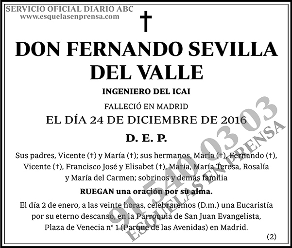 Fernando Sevilla del Valle